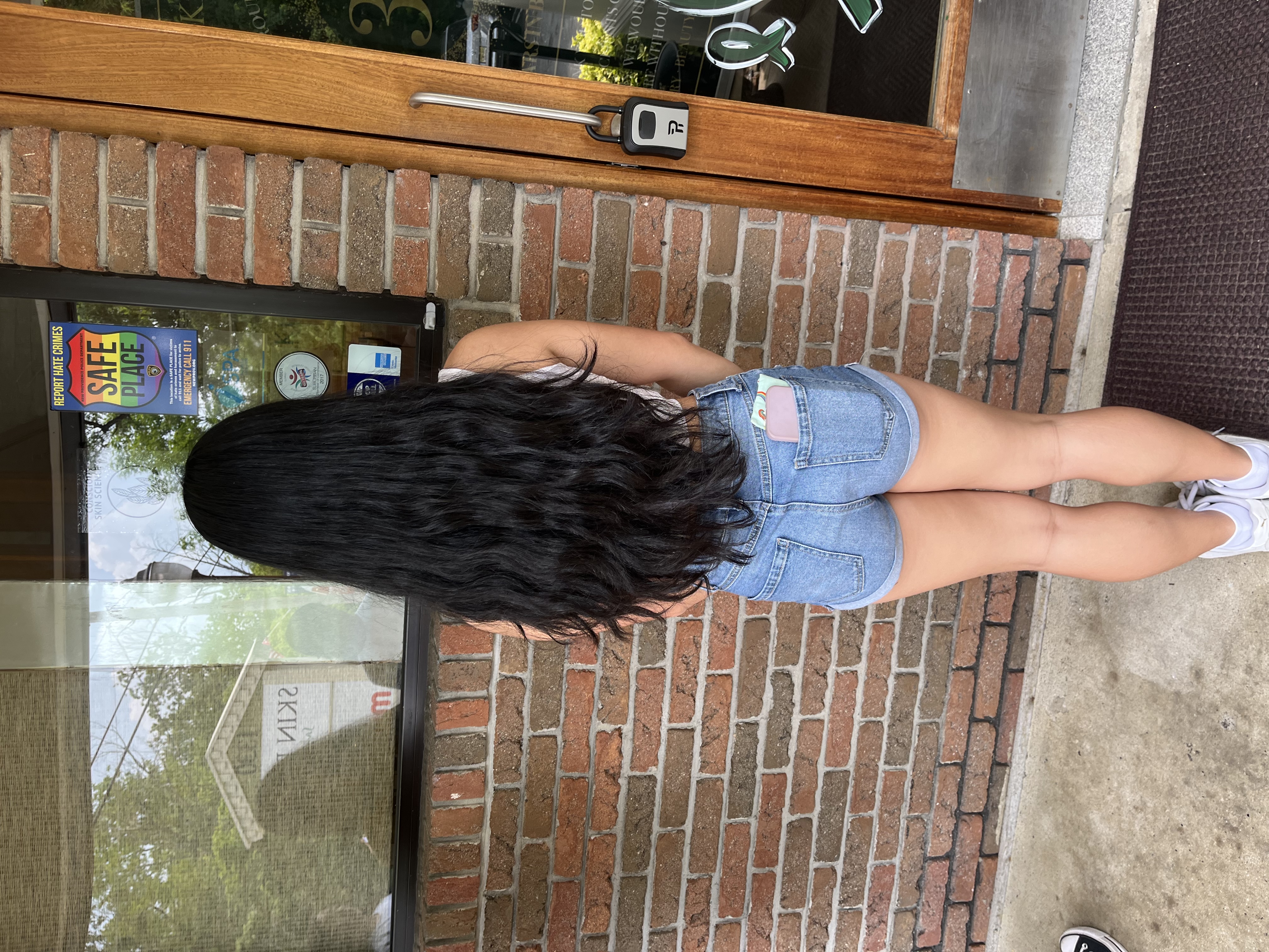 Before and after hair donation